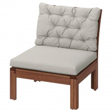 Садове крісло IKEA APPLARO коричневий сірий 63x80 см (893.037.01)