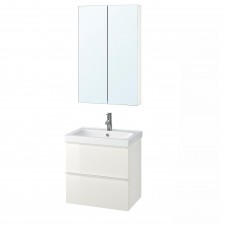 Комплект мебели для ванной IKEA GODMORGON / ODENSVIK белый 63 см (893.045.07)