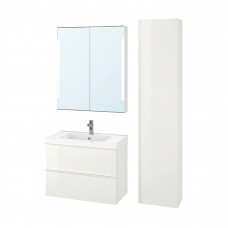Комплект мебели для ванной IKEA GODMORGON / ODENSVIK белый 83 см (893.045.12)