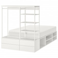 Каркас кровати IKEA PLATSA белый 140x244x163 см (893.264.63)