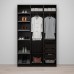 Гардероб IKEA PAX / VIKEDAL чорно-коричневий дзеркальне скло 150x38x236 см (893.295.17)