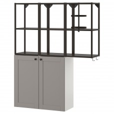 Комбінація шаф та стелажів IKEA ENHET антрацит 120x32x150 см (893.314.50)