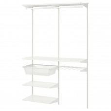 2 секции шкафа-стеллажа IKEA BOAXEL белый 125x40x201 см (893.323.79)