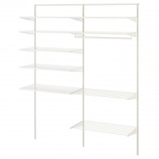 2 секції шафи-стелажа IKEA BOAXEL білий 165x40x201 см (893.324.02)