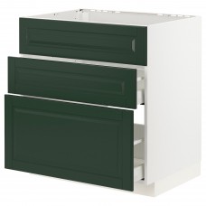 Підлогова кухонна шафа IKEA METOD / MAXIMERA білий темно-зелений 80x60 см (893.356.36)
