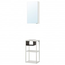 Комбинация шкафов и стеллажей IKEA ENHET белый 40x30x150 см (893.359.95)