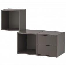 Комбінація настінних шаф IKEA EKET темно-сірий 105x35x70 см (893.363.77)