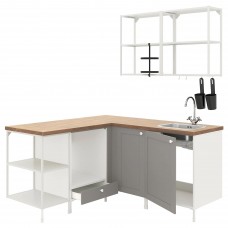Угловая кухня IKEA ENHET белый (893.379.37)