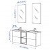Набір меблів для ванної IKEA ENHET / TVALLEN білий 164x43x65 см (893.383.38)