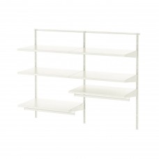 2 секції шафи-стелажа IKEA BOAXEL білий 125x40x101 см (893.840.14)