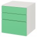 Комод з 3 шухлядами IKEA SMASTAD / PLATSA білий зелений 60x57x63 см (893.875.69)