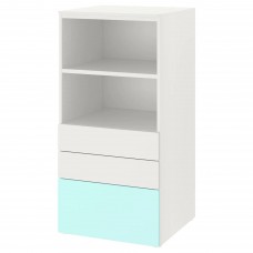 Стелаж IKEA SMASTAD / PLATSA білий блідо-бірюзовий 60x57x123 см (893.878.09)