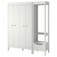 Гардероб IKEA IDANAS білий 180x59x211 см (893.882.91)