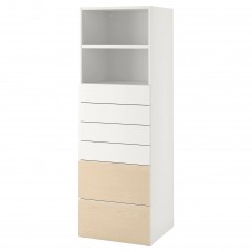 Стелаж IKEA SMASTAD / PLATSA білий 60x57x181 см (893.889.84)