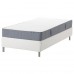 Континентальне ліжко IKEA ESPEVAR/VESTMARKA білий середньо твердий матрац світло-блакитний 90x200 см (893.899.26)