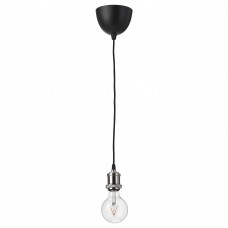 Підвісний світильник з лампочкою IKEA JALLBY / LUNNOM нікельований (893.909.96)