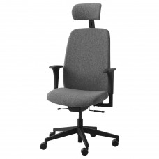 Офісний стілець IKEA VALLFJALLET сірий (893.921.89)