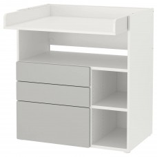 Пеленальний стіл IKEA SMASTAD білий сірий 90x79x100 см (893.922.07)