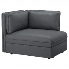 Модуль дивана-ліжка зі спинкою IKEA VALLENTUNA темно-сірий (893.956.87)