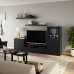 Комбинация мебели для TV IKEA BESTA / LACK черно-коричневый 240x42x129 см (893.987.42)