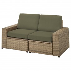 Модульний диван IKEA SOLLERON коричневий темно-бежево-зелений 161x82x88 см (894.137.14)