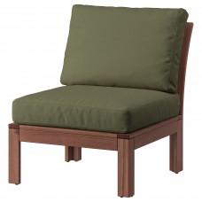 Садове крісло IKEA APPLARO коричневий темно-бежево-зелений 63x80x84 см (894.138.51)