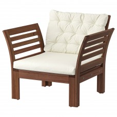 Садове крісло IKEA APPLARO коричневий бежевий (894.139.07)