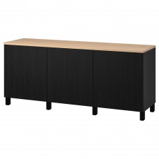 Комбінація шаф та стелажів IKEA BESTA чорний 180x42x76 см (894.190.75)