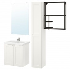 Комплект мебели для ванной IKEA ENHET / TVALLEN белый антрацит 64x43x65 см (894.301.05)