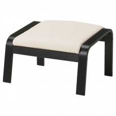 Підставка для ніг IKEA POANG чорно-коричневий світло-бежевий (898.305.42)