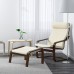 Крісло IKEA POANG коричневий світло-бежевий (898.607.70)