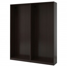 2 каркаси гардероба IKEA PAX чорно-коричневий 200x35x236 см (899.314.85)
