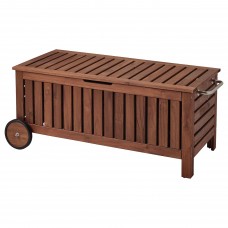 Садовая скамья с ящиком IKEA APPLARO коричневый 128x57 см (902.342.07)