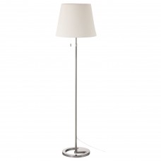 Светильник напольный IKEA NYFORS никелированный белый (903.031.06)