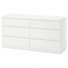 Комод с 6 ящиками IKEA KULLEN белый 140x72 см (903.092.45)