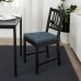 Подушка для стільця IKEA JUSTINA темно-синій смугастий 42/35x40x4 см (903.958.13)