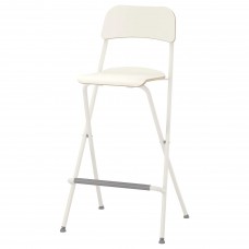 Барний розкладний стілець IKEA FRANKLIN білий 74 см (904.048.79)