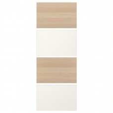 4 панели для рамы раздвижной двери IKEA MEHAMN беленый дуб белый 75x201 см (904.211.95)