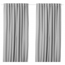 Світлонепроникні штори IKEA VILBORG сірий 145x300 см (904.234.15)