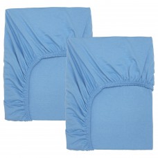Простыня на резинке для детской кроватки IKEA LEN голубой 60x120 см (904.271.02)