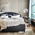 Каркас кровати с обивкой IKEA HAUGA серый 140x200 см (904.463.51)