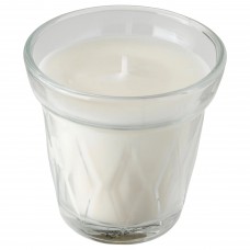 Свічка ароматична у склянці IKEA VALDOFT квітка прозоре скло 8 см (904.677.44)