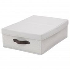 Коробка с крышкой IKEA BLADDRARE серый с рисунком 35x50x15 см (904.743.96)