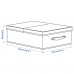 Коробка з кришкою IKEA BLADDRARE сірий із малюнком 35x50x15 см (904.743.96)
