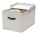 Коробка с крышкой IKEA BLADDRARE серый с рисунком 35x50x30 см (904.744.00)