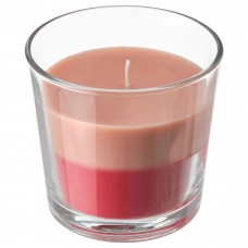 Свічка ароматична у склянці IKEA FORTGA свіжа полуниця рожево-червоний 9 см (904.825.70)