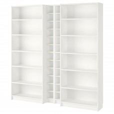 Стелаж для книг IKEA BILLY / GNEDBY білий 200x28x202 см (990.178.36)