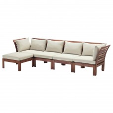Модульний 4-місний диван IKEA APPLARO коричневий бежевий 143/286x80x73 см (990.203.44)