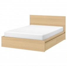Каркас ліжка IKEA MALM білений дуб 140x200 см (990.226.68)