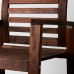 Стіл і 2 крісла з підлокітниками та лавка IKEA APPLARO сад балкон коричневий (990.539.71)